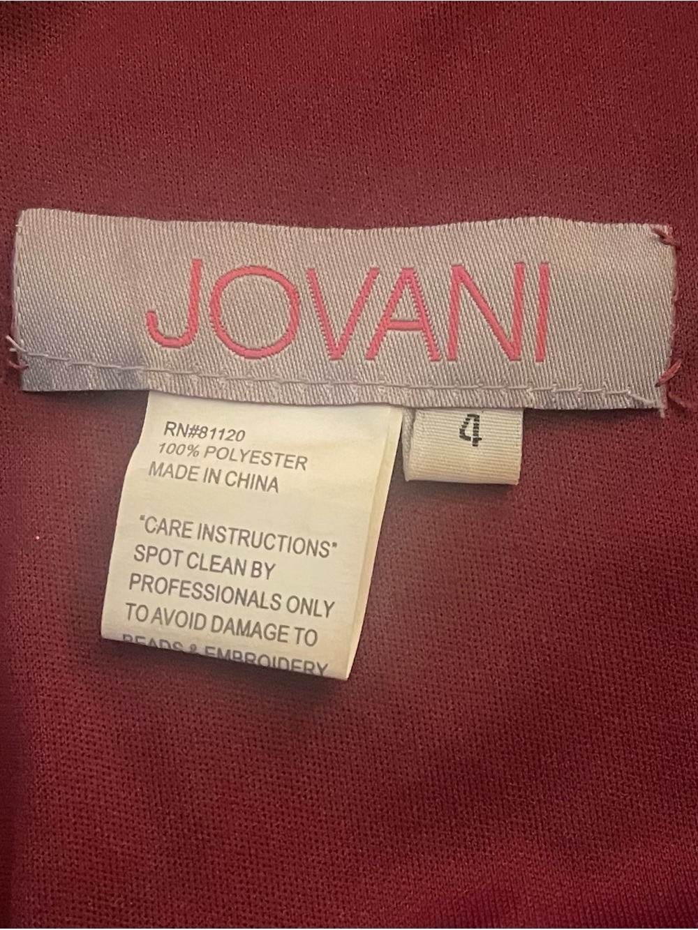 Jovani Glitter Jersey Mermaid Skirt - Burgundy - Picture 8 of 8